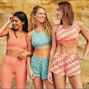 Fair Harbor Sz S Atlantique swim top & mtchg Sz L Corliss polka Dot bottom, EUC!